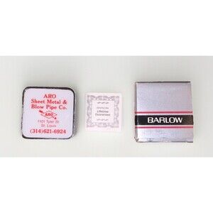 Vintage Barlow Metal Mini Tape Measure Advertising ARO Sheet Metal St. Louis, MO